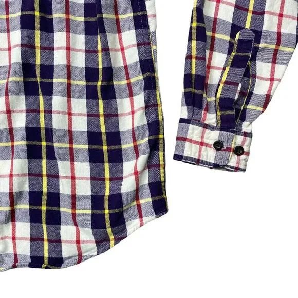 L.L. Bean Flannel Scotch Plaid Button Down Size Medium - Picture 4 of 6